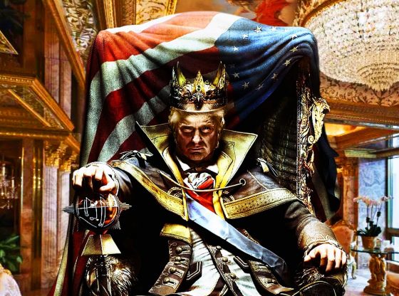 Donald Trump "Social Media King" photo using one of the may social media memes made about the former-President. Credit: Wallpaper Flare