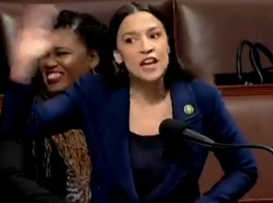 AOC Speech Defending Rep. Omar. Seen throughout speech waving arms around as many question her approach. - C-SPAN