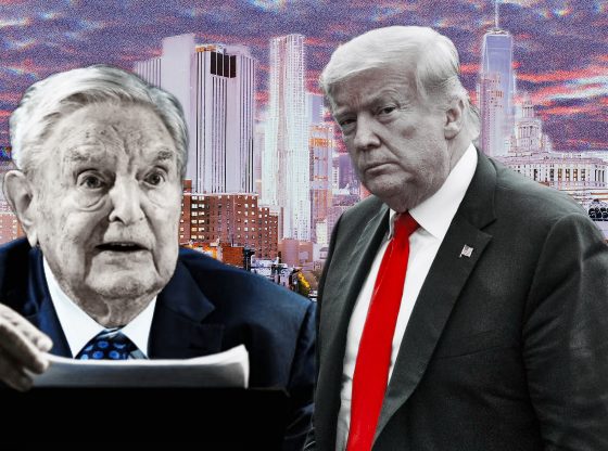Photo edit of Donald Trump and George Soros. Credit: Alexander J. Williams III/Pop Acta.