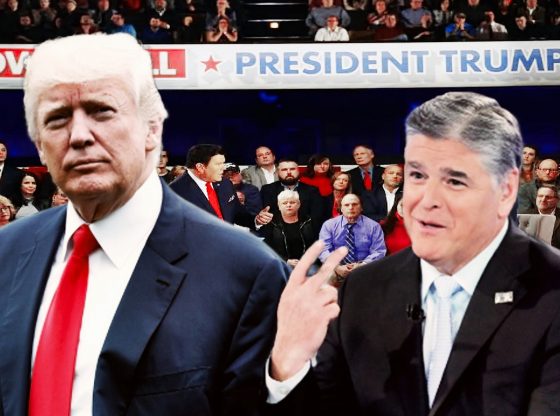 Photo edit of President Donald J. Trump and Sean Hannity. Credit: Alexander J. Williams III/Pop Acta.