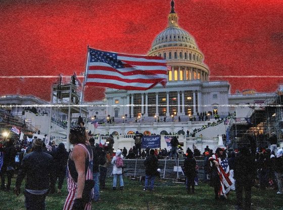 Photo edit of Capitol Hill protest, January 6, 2021.